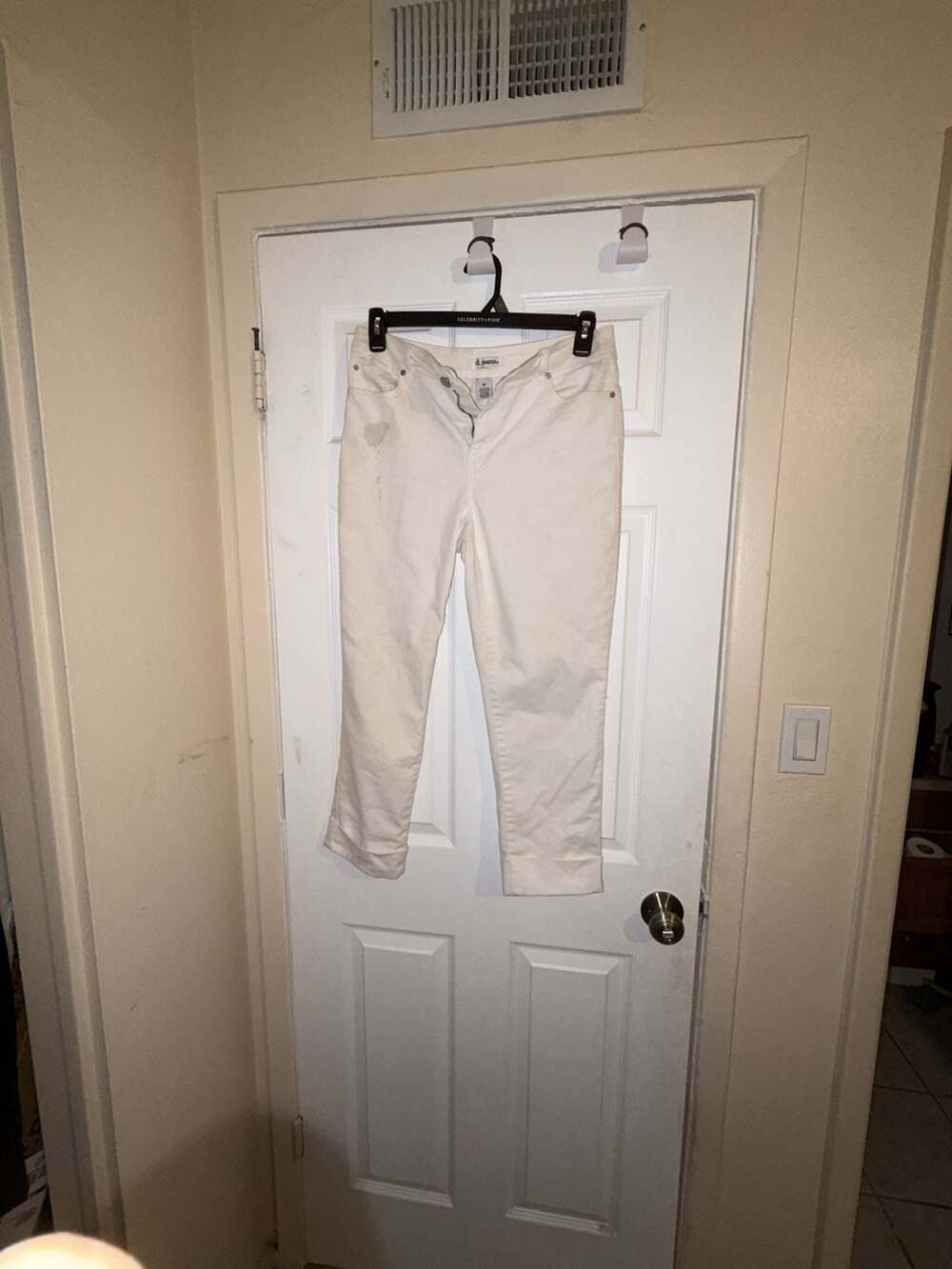 d.jeans Women's White Cuffed Hem Boyfriend Jeans Size 10 HOM1201-H